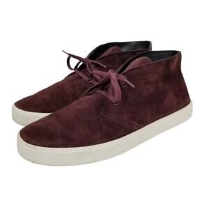 Vince Women's Burgundy Suede Leather Low Ankle Chukka Sneaker Size 9